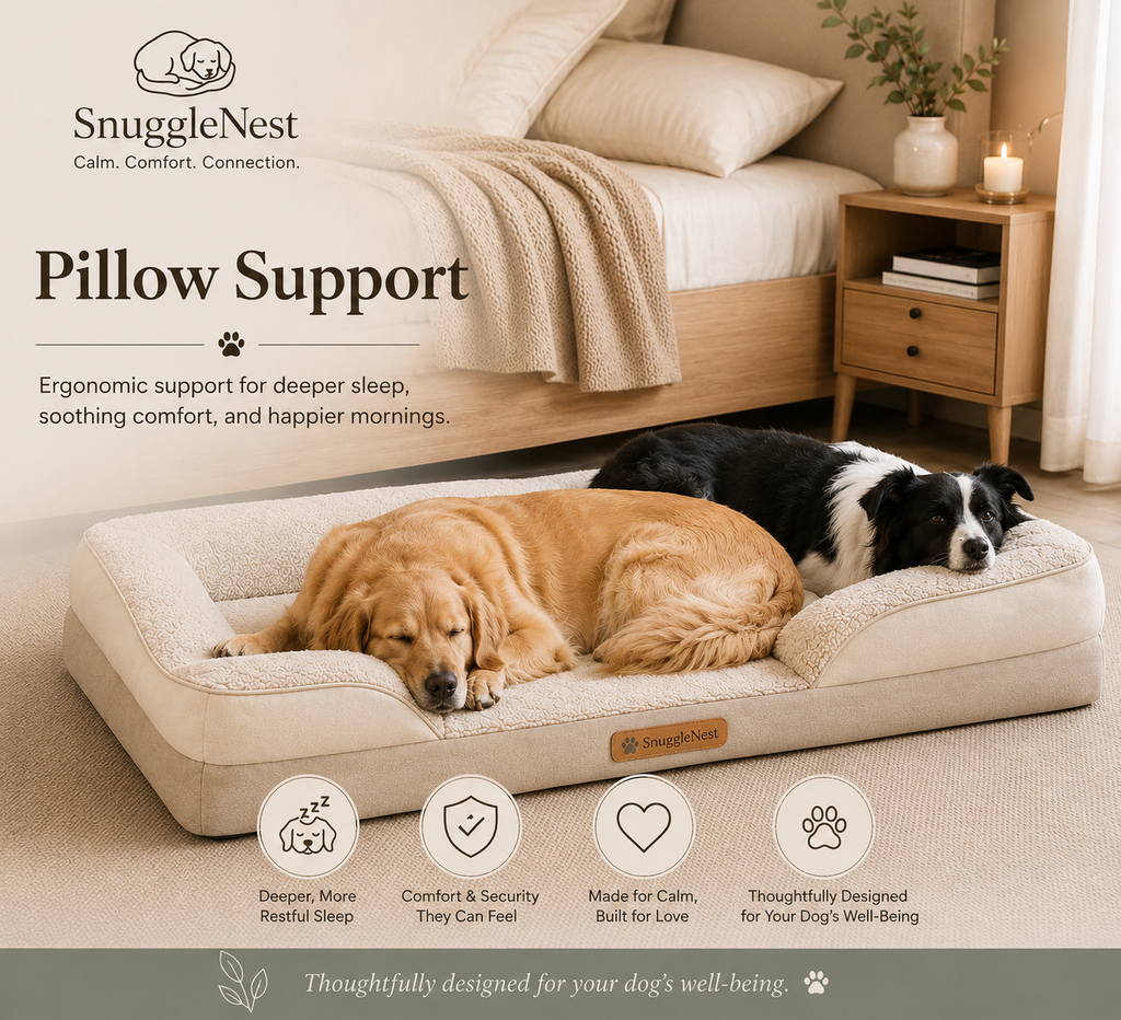 SnuggleNest™ | Premium Calming Dog Beds & Anxiety Relief Essentials