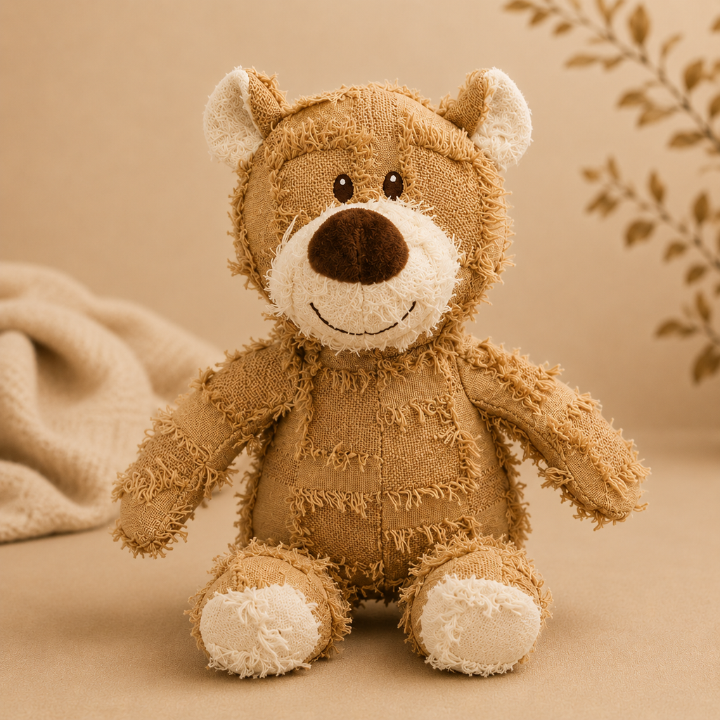 SnuggleNest™ Pup Bears | Soft Plush Squeaky Dog Toy