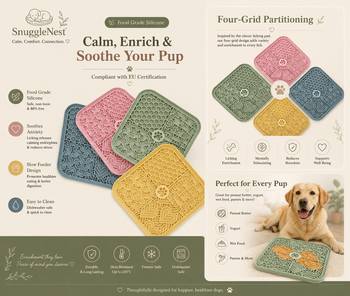 SnuggleNest™ CalmLick Mat